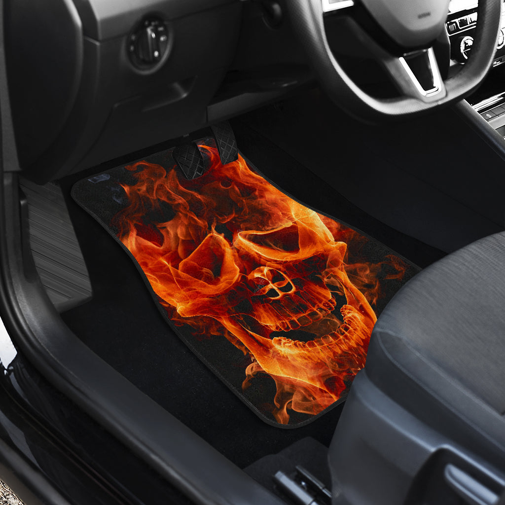 Set of 4 pcs skull car mats