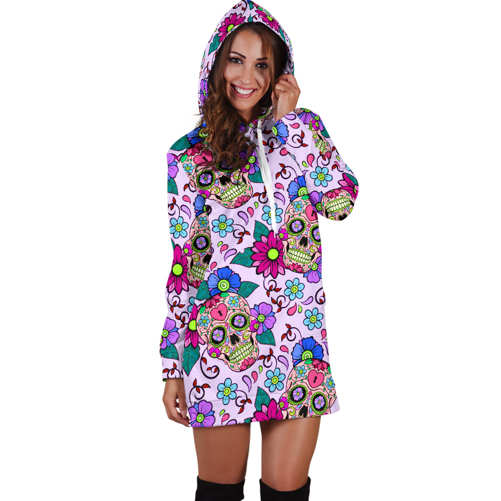 Women's Sugar skull hoodie dress