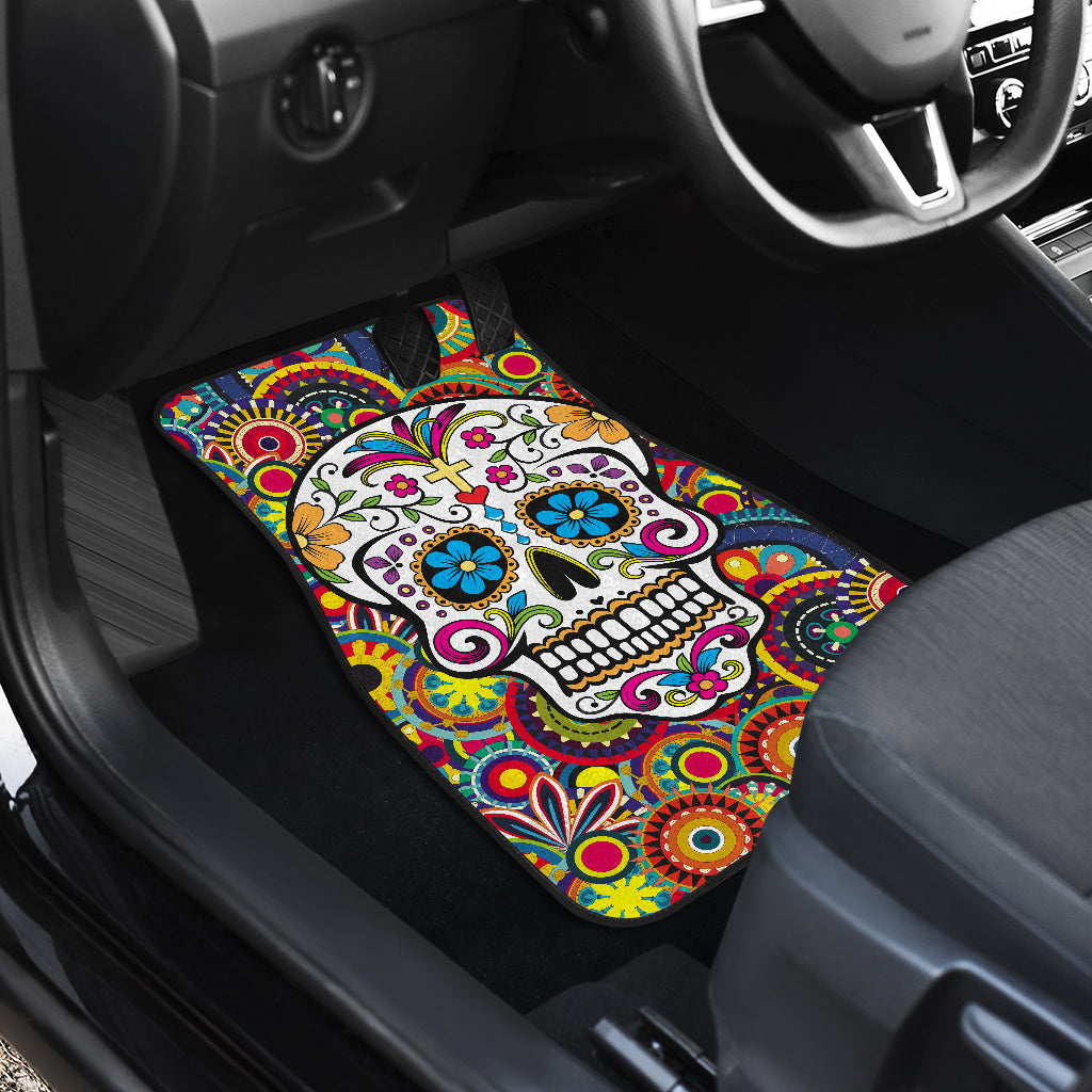 Sugar skull car mats