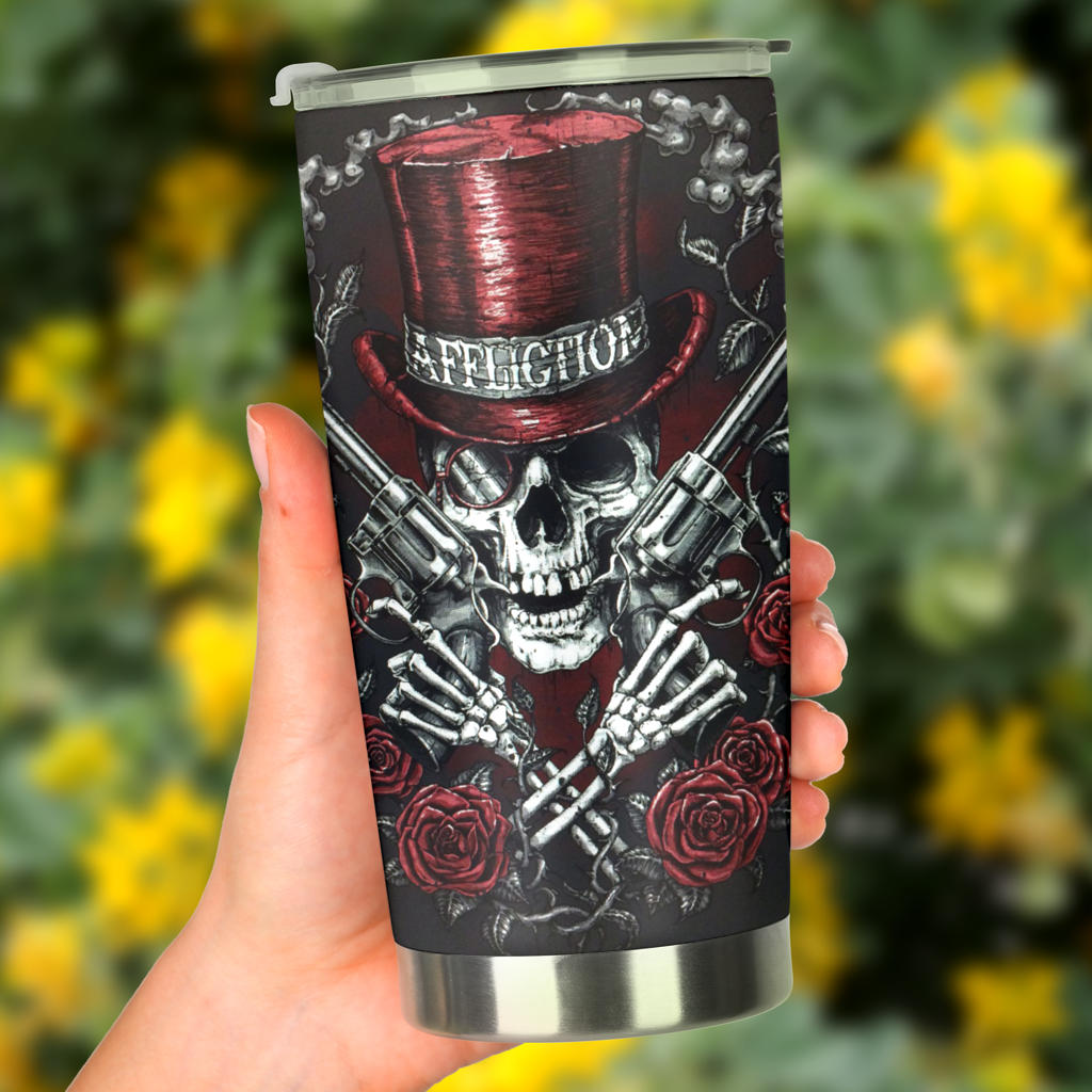 Rose skull coffee mug, biker skull mug, christmas skull tumbler cup mug, flame skull tumbler, halloween jumbo Mug, flame skull cup