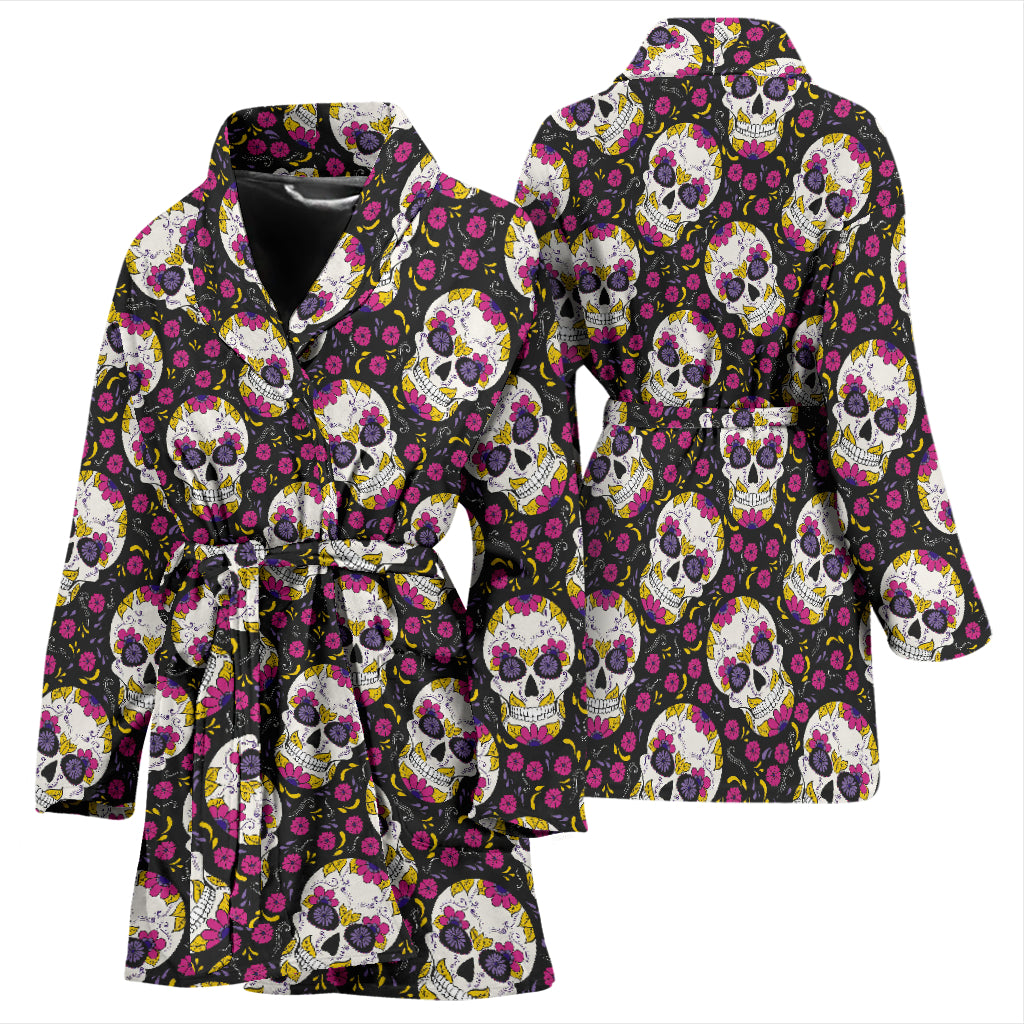 Sugar skull bath robe