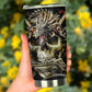 Dragon Skull cup, horror tumbler cup mug, gothic skull coffee mug, evil travel mug, punisher skull freezer Mug, goth tumbler cup mug