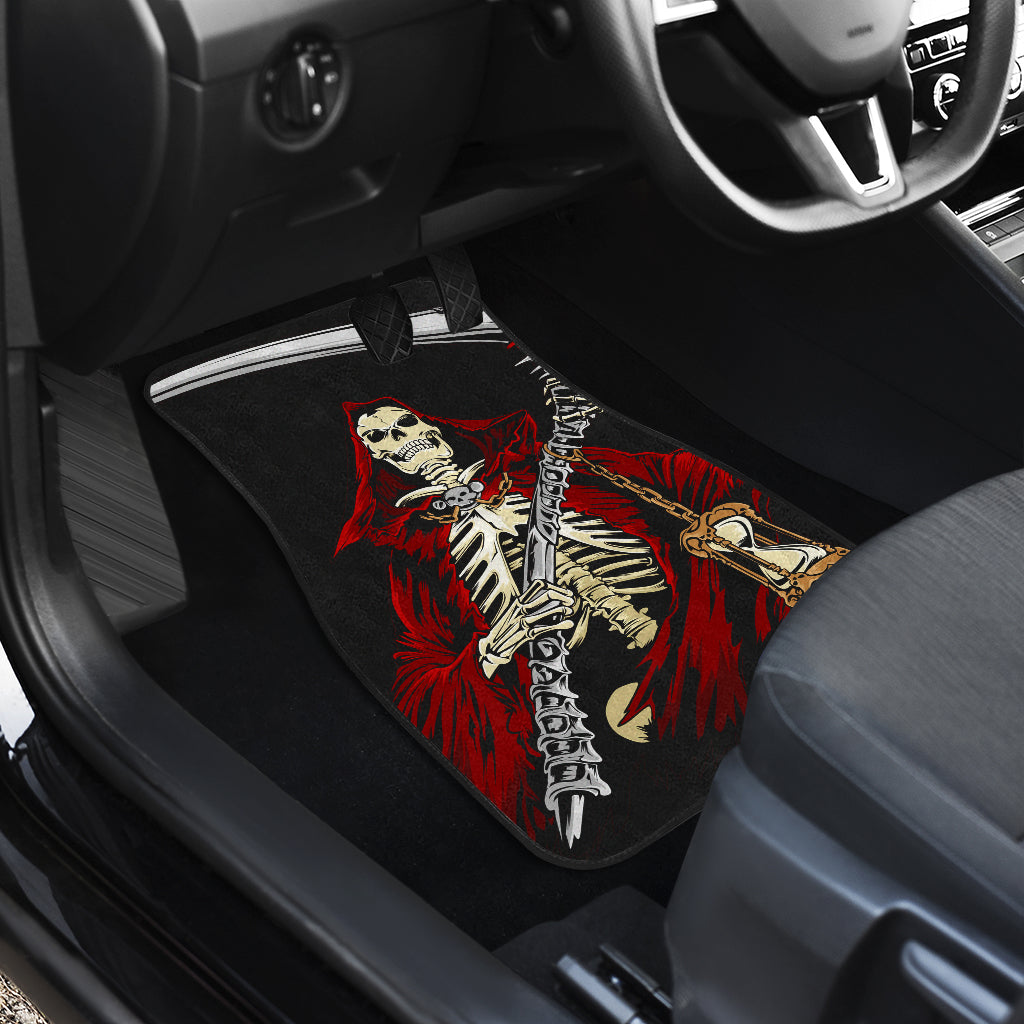 Set of 4 pcs grim reaper car mats