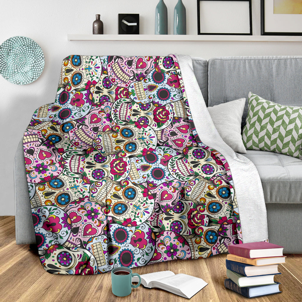 Sugar skull premium blanket