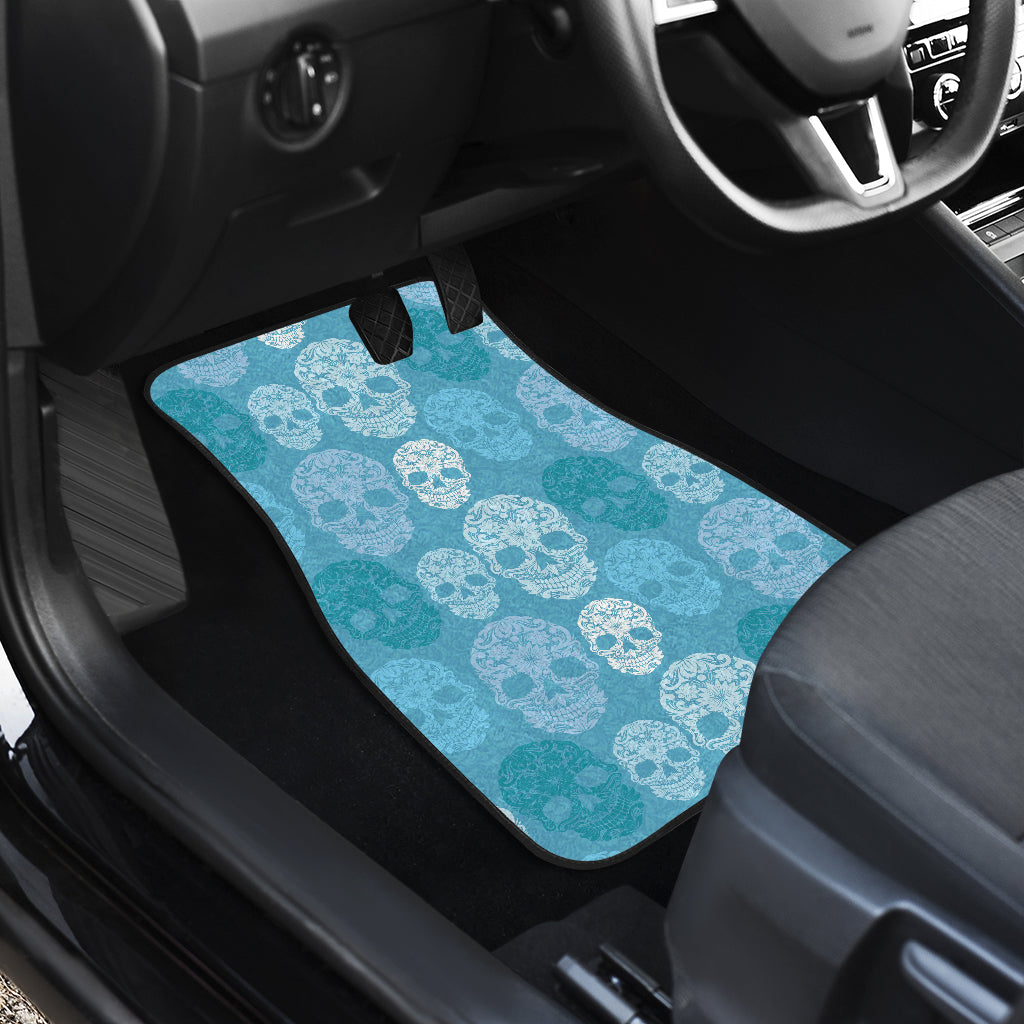 Set 4 pcs sugar skull car mats
