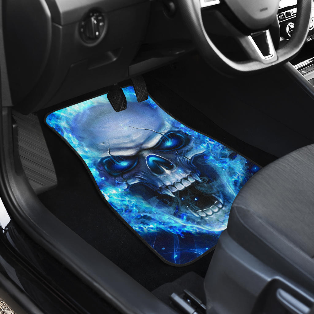 Set of 4 pcs Front and Back Skull car mats