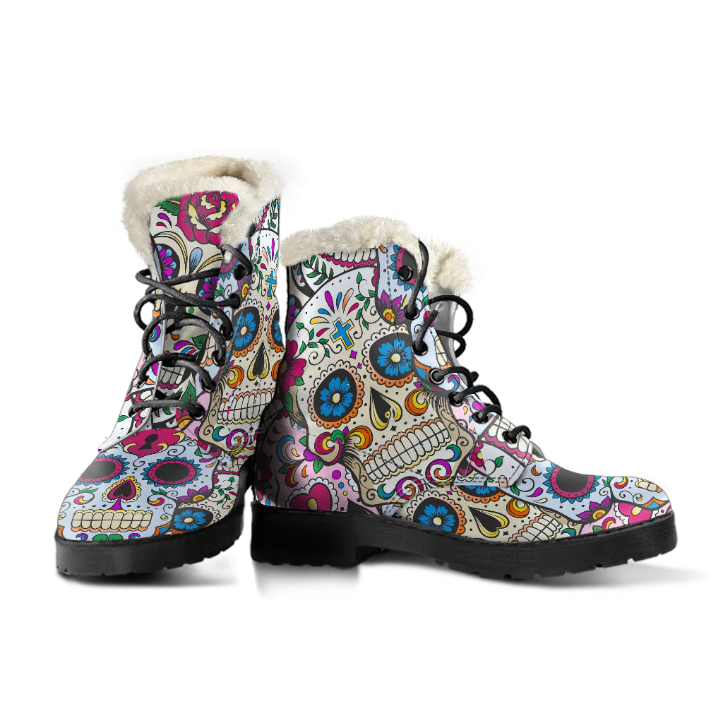 Sugar skull women Winter boots