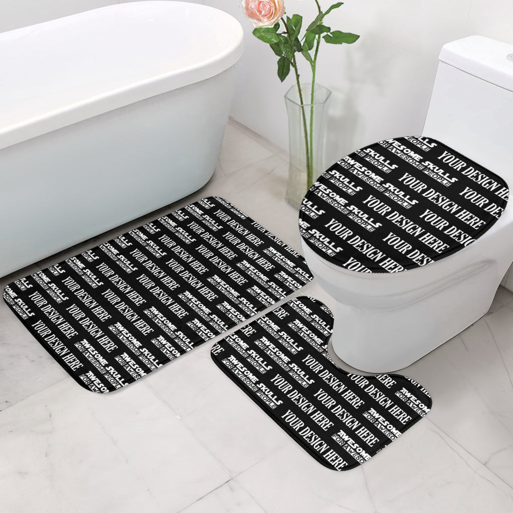 Custom design Print on demand Bathroom rug mat set