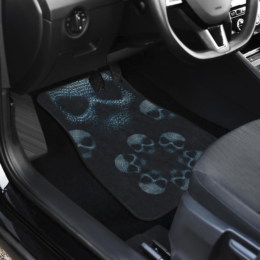 Set of 4 pcs skull car mats