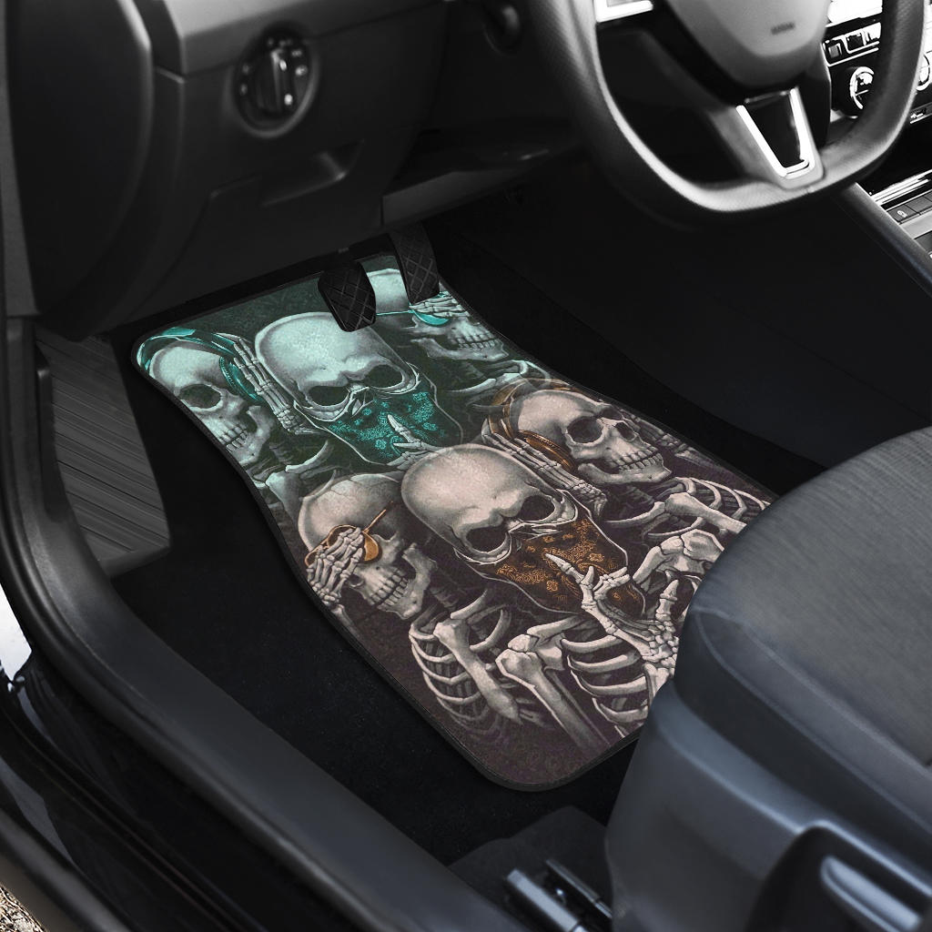 Set of 4 pcs no see no hear no speak car mats
