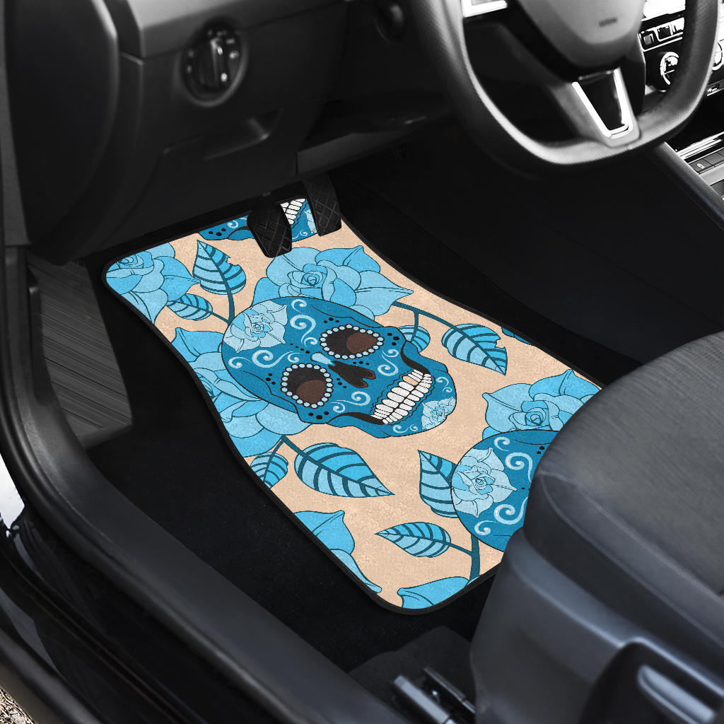 Sugar skull Day of the dead car mat