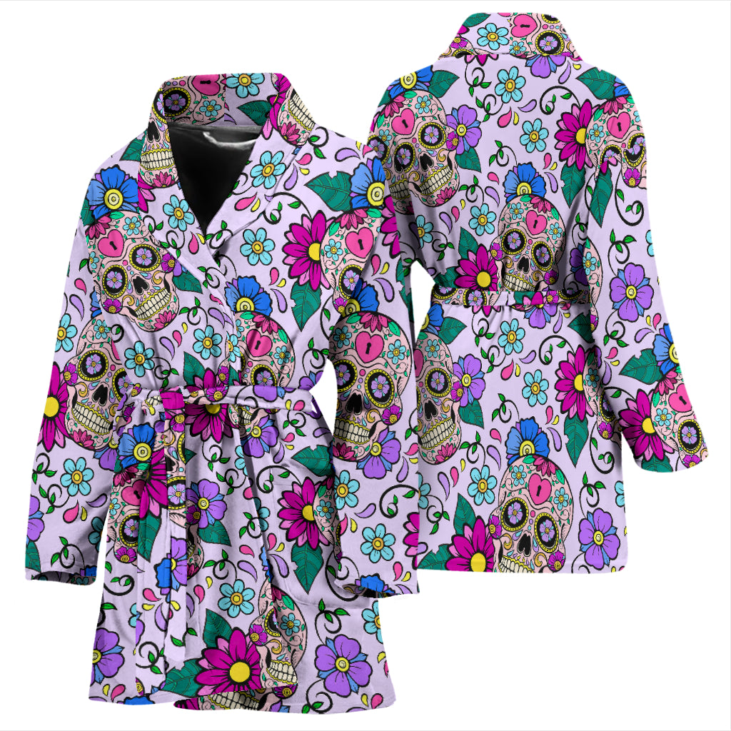 Sugar skull bathrobe