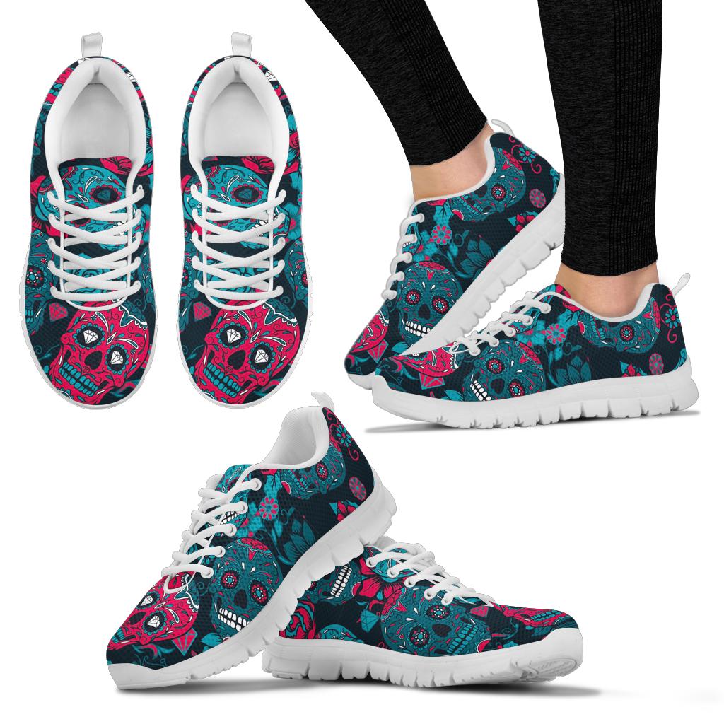 Black sugar skull sneakers