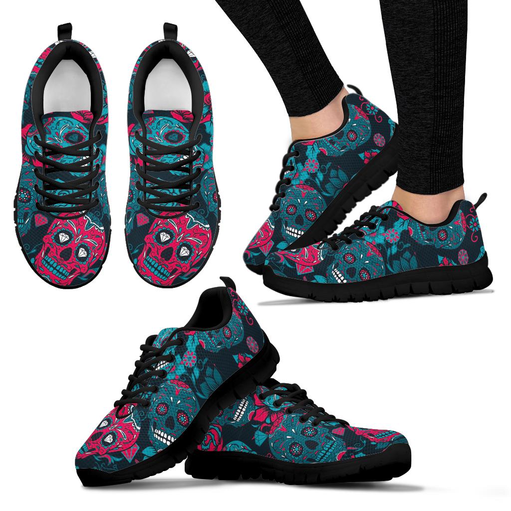 Black sugar skull sneakers