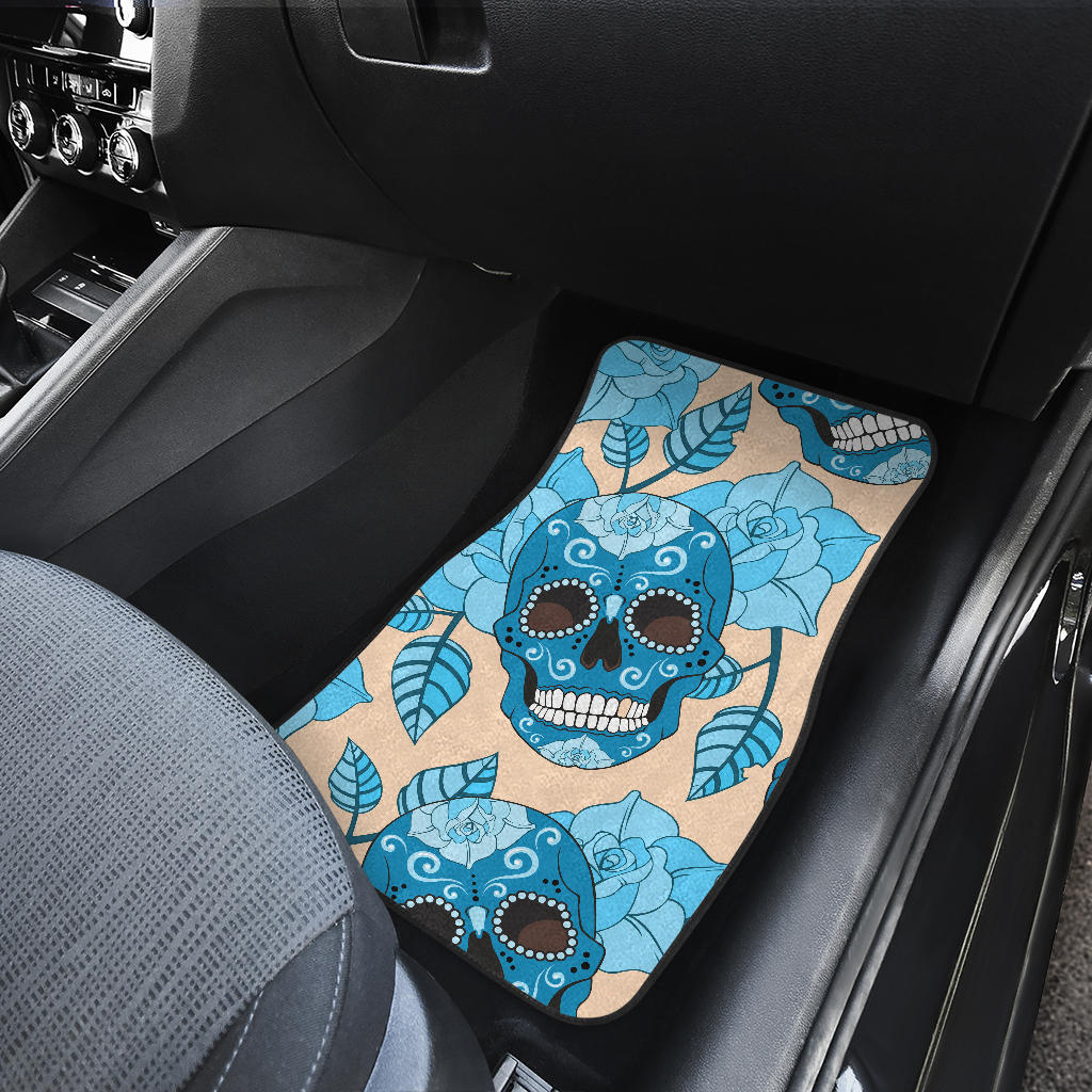 Sugar skull Day of the dead car mat