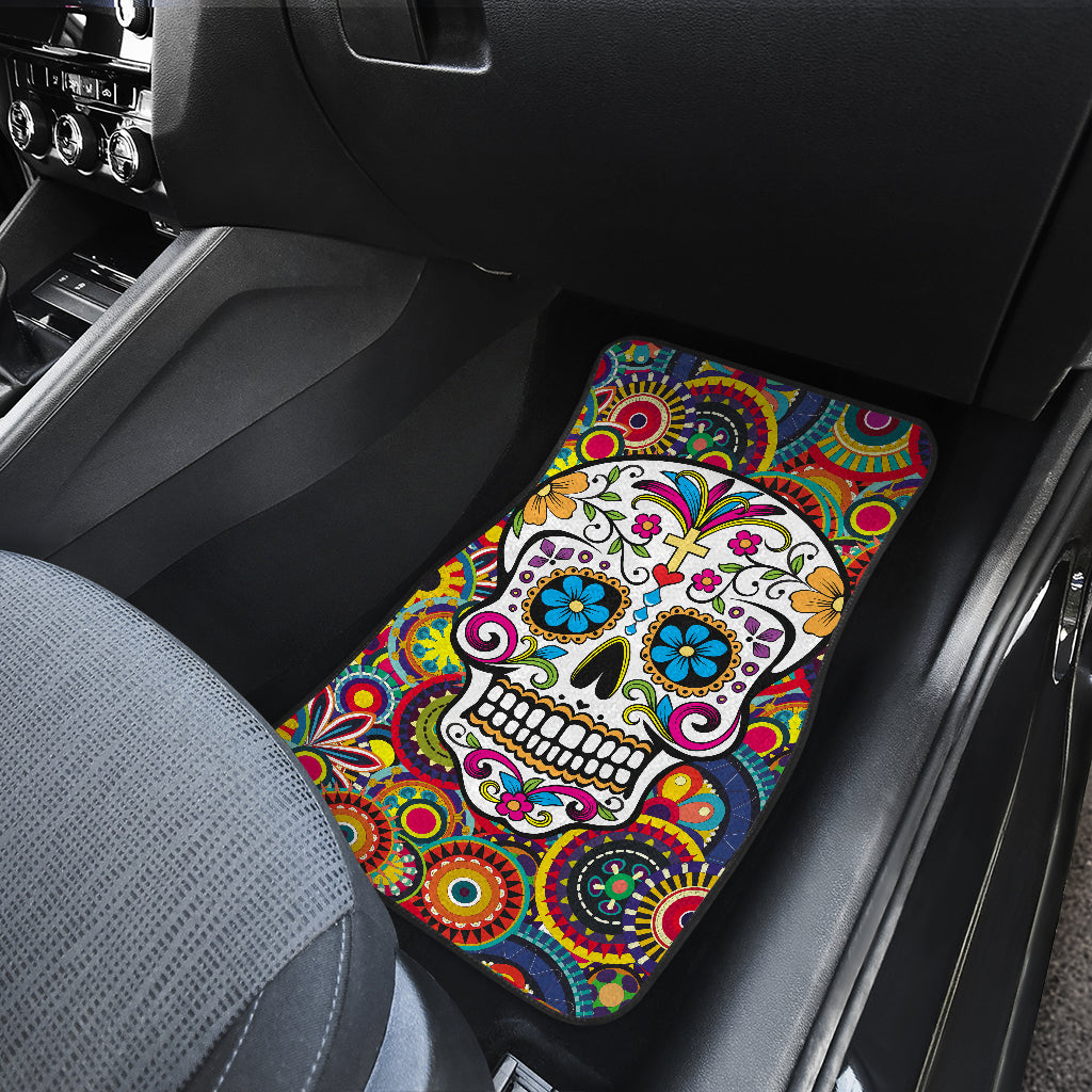 Sugar skull car mats