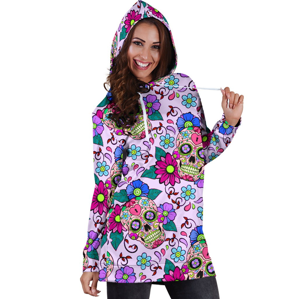Women's Sugar skull hoodie dress