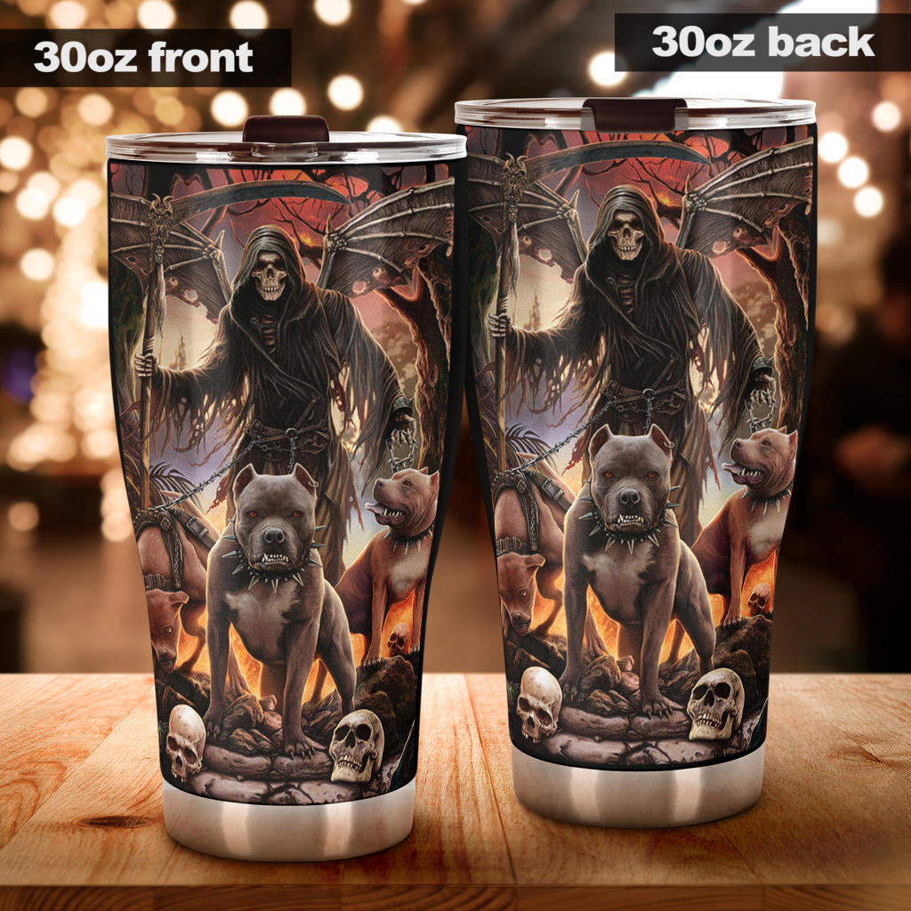 Awesome skull grim reaper tumblers