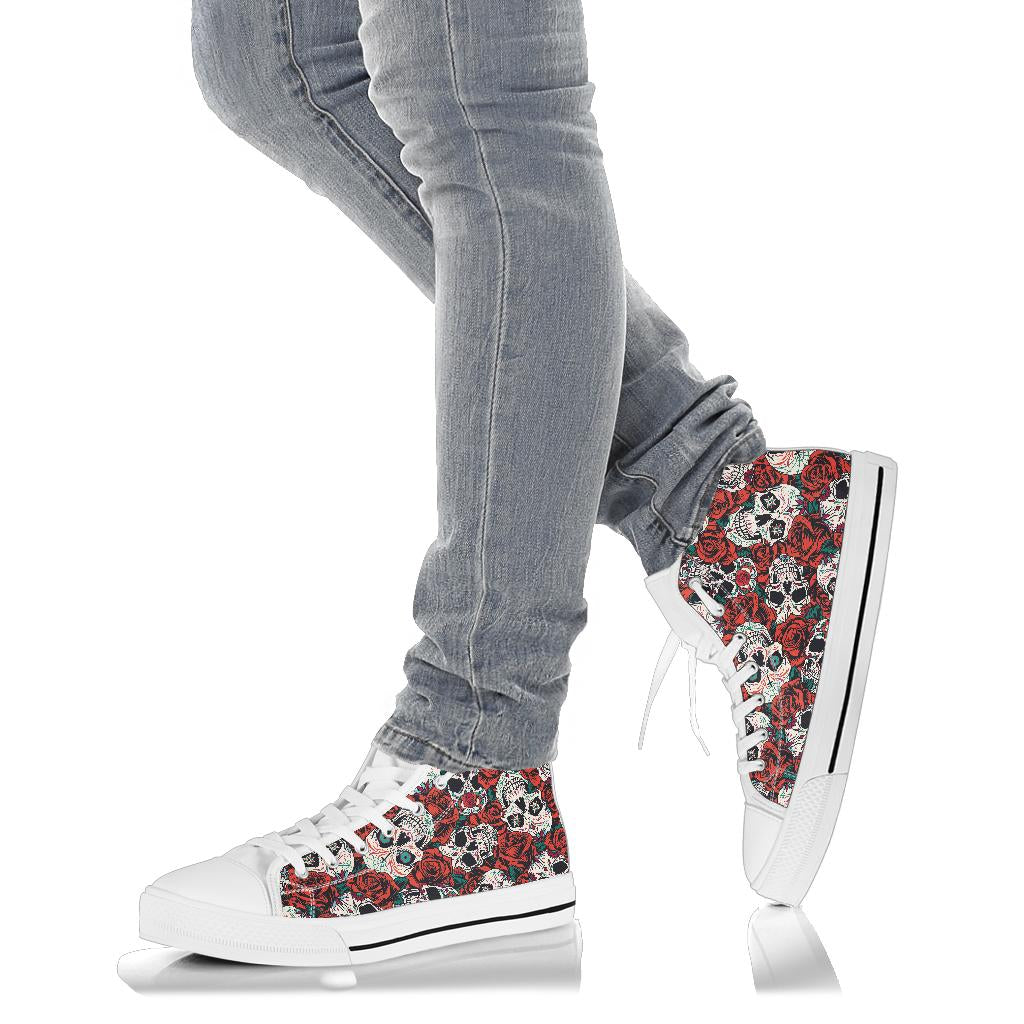 Black Sugar skull high top shoes