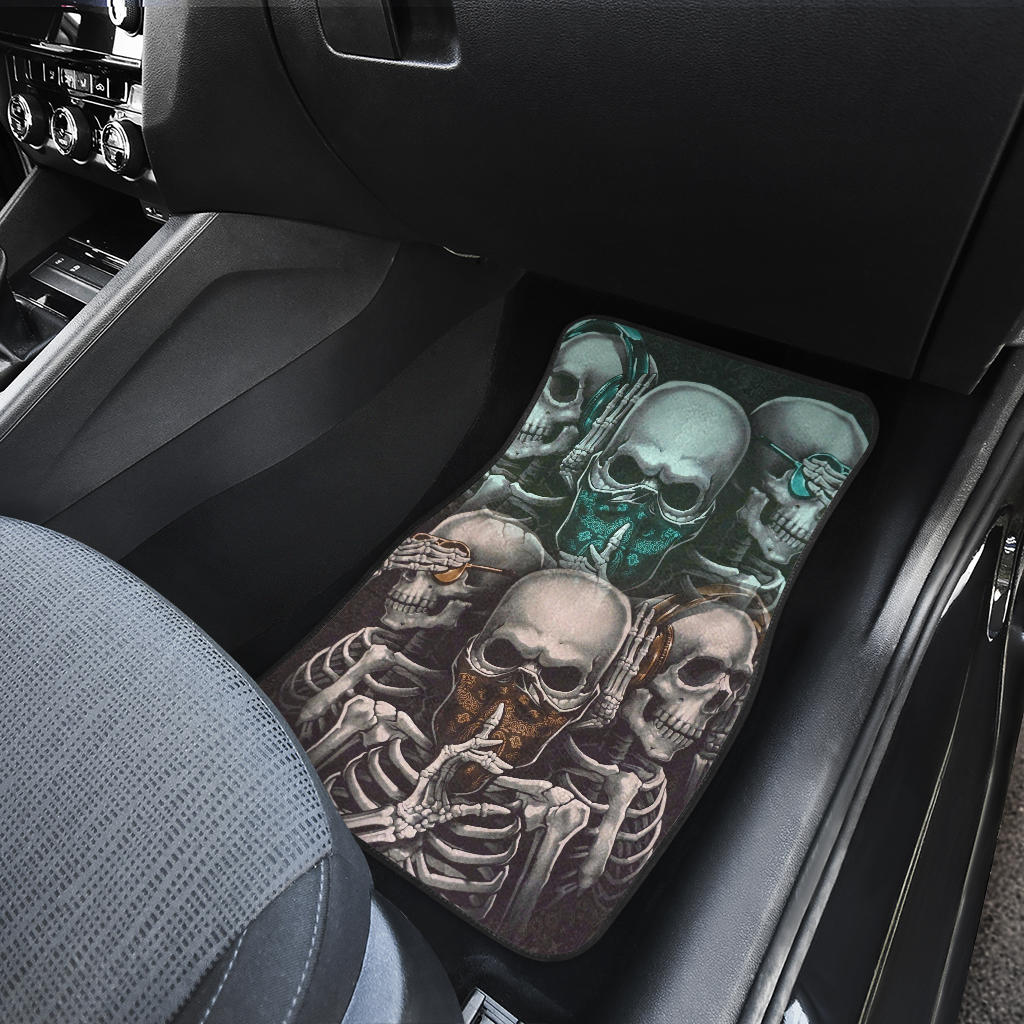 Set of 4 pcs no see no hear no speak car mats