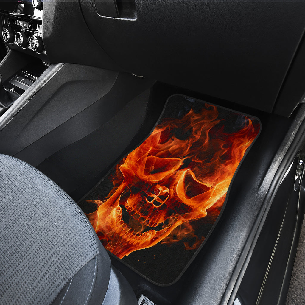 Set of 4 pcs skull car mats