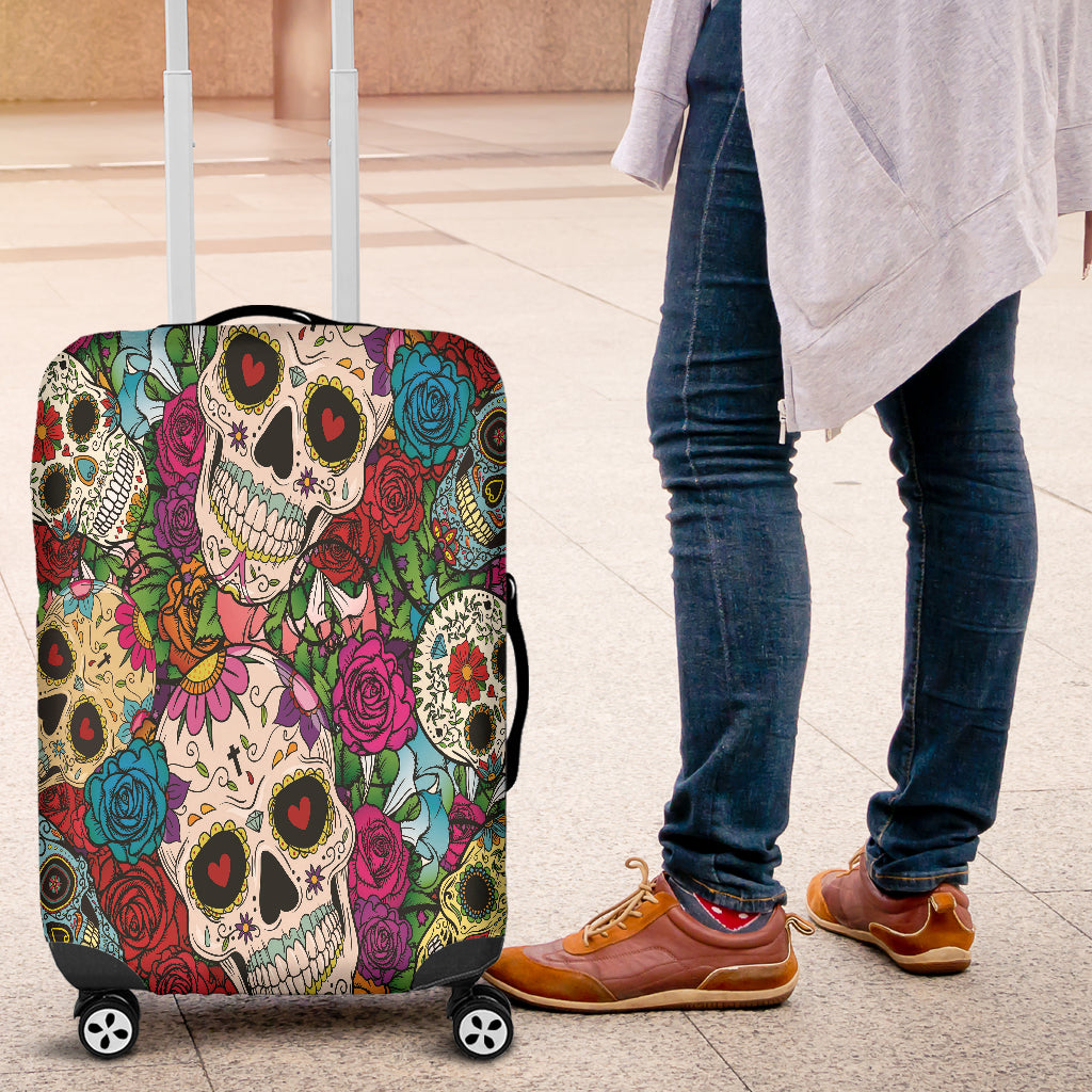 Sugar Skull Luggage Cover