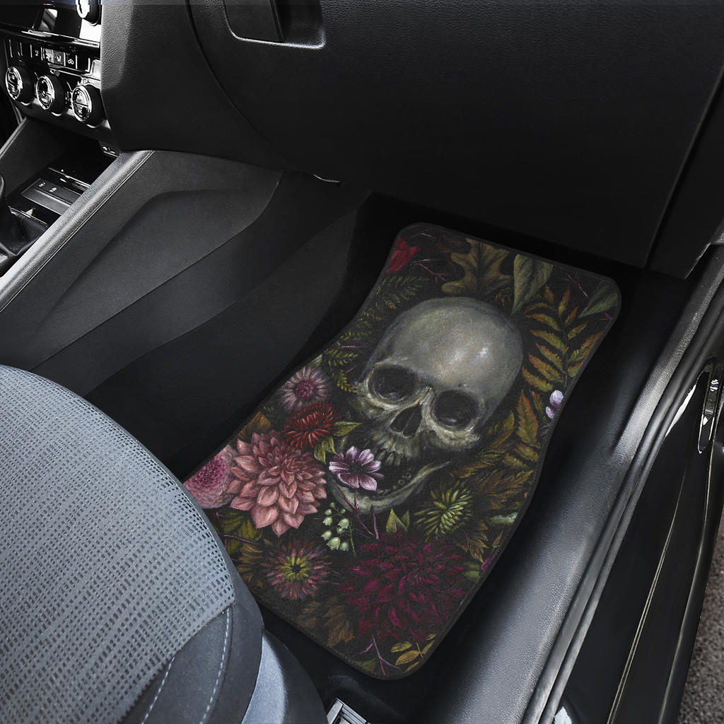 Set of 4 pcs skull car mats