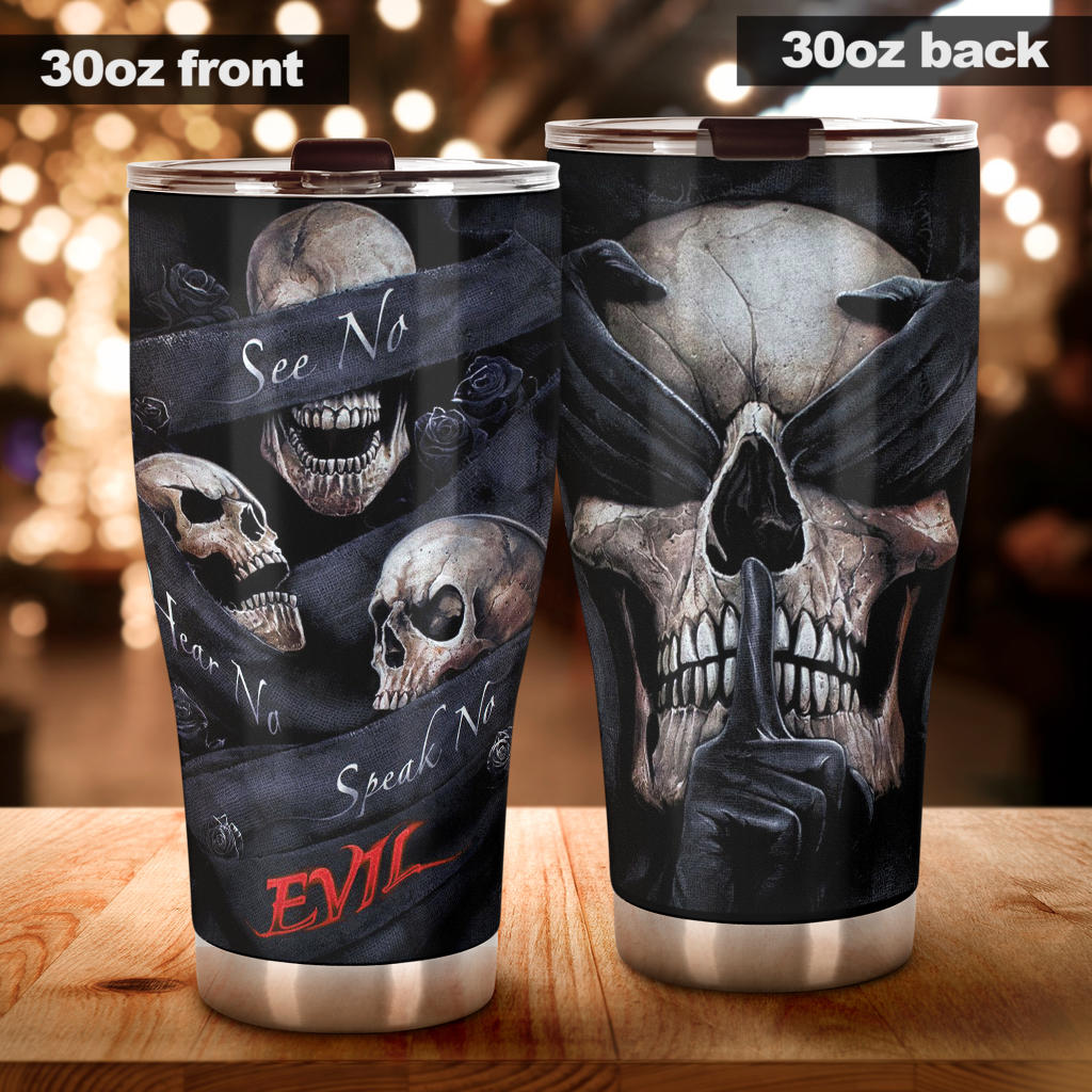 See No Hear No Speak No Evil tumbler cup