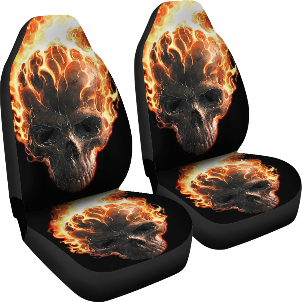 Skull fire - Car seat cover