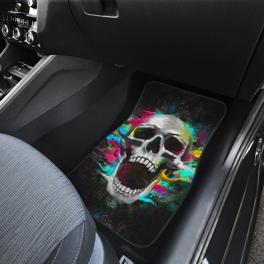 Set of 4 pcs skull car mats