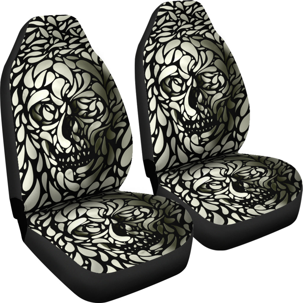 Set of 2 - Awesome skull seat covers