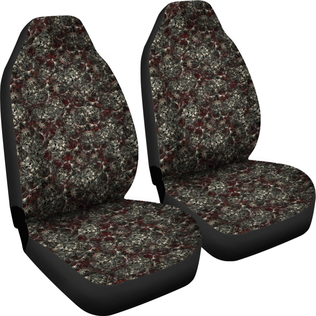 Set 2 pcs seat cover sugar skulls day of the dead