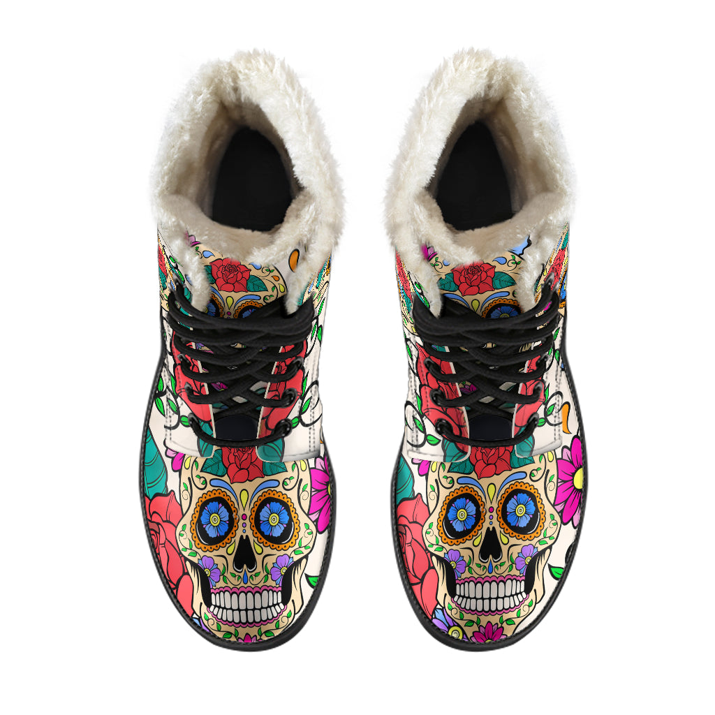 Sugar skull Women's boots for winter
