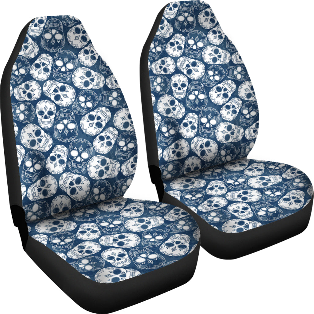 Set of 4 pcs sugar skull car mats