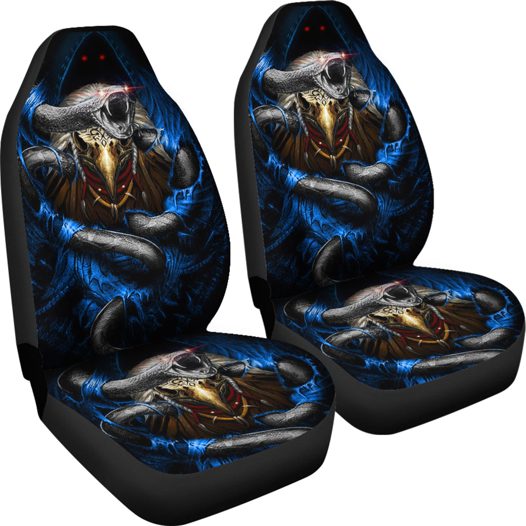 Set 2 pcs Snake skull car seat covers