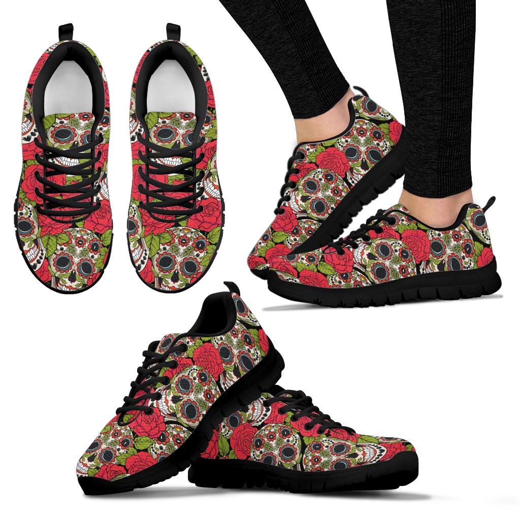 Black sugar skull sneakers