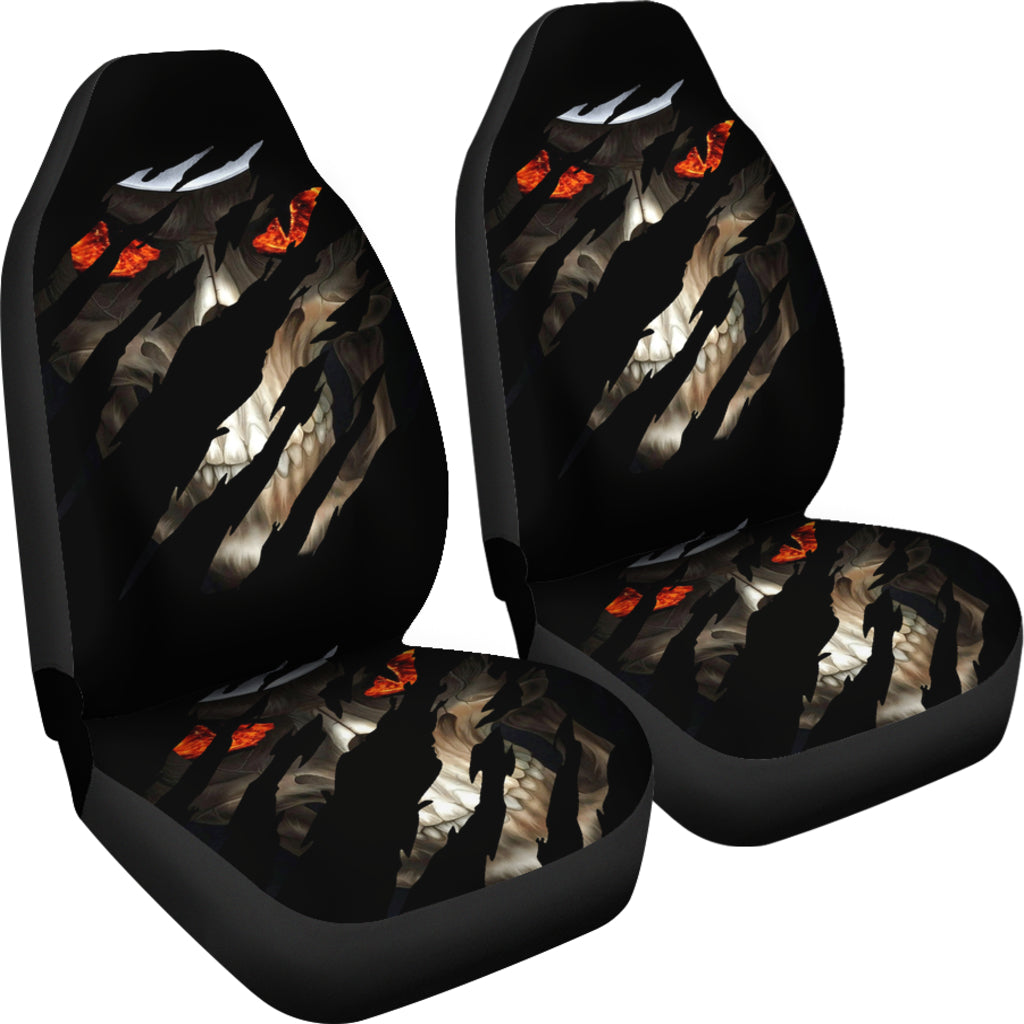 Set 2 pcs Gothic skull car seat covers
