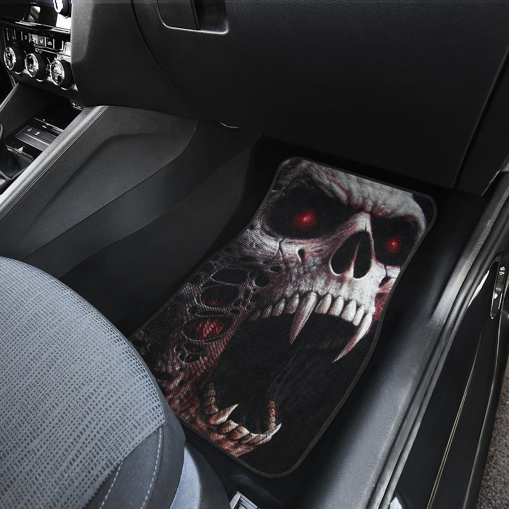 Set of 4 pcs awesome skull car mats