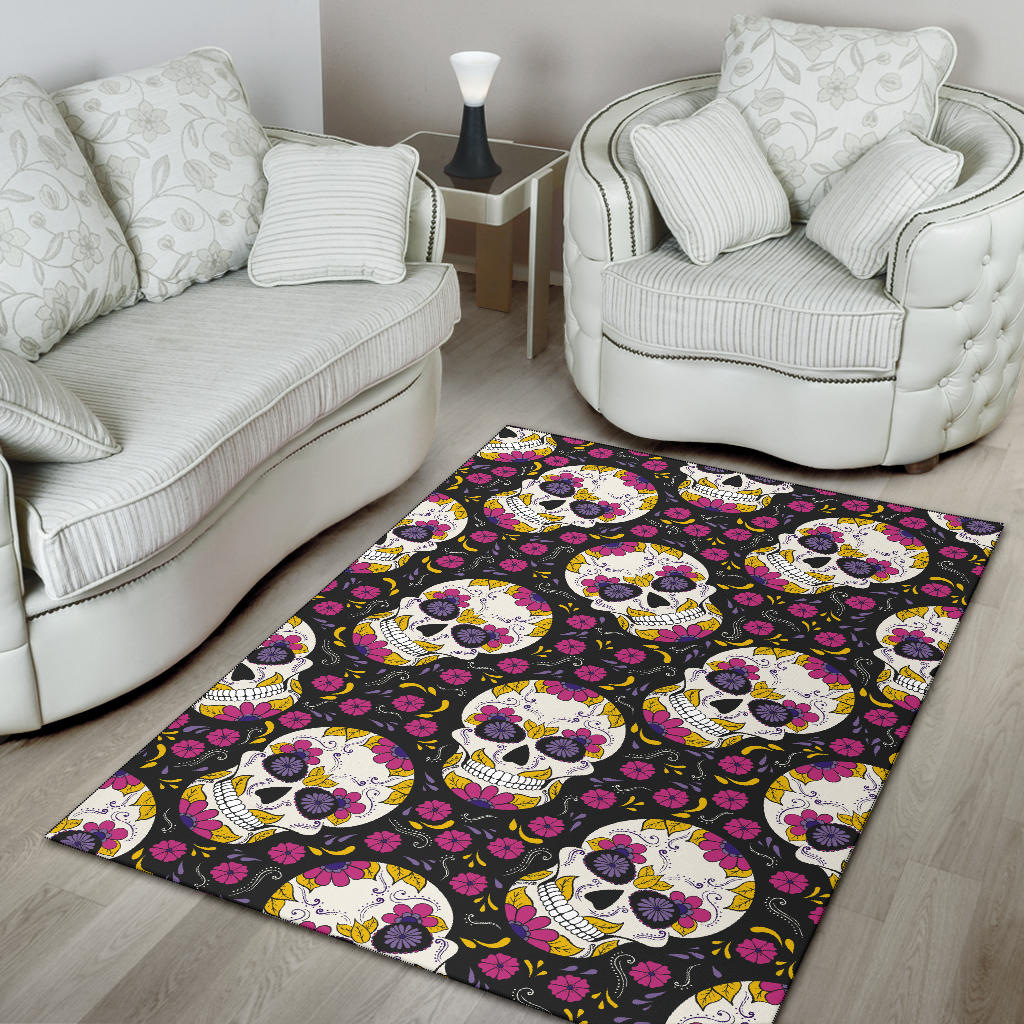 Sugar skull rug mat carpet