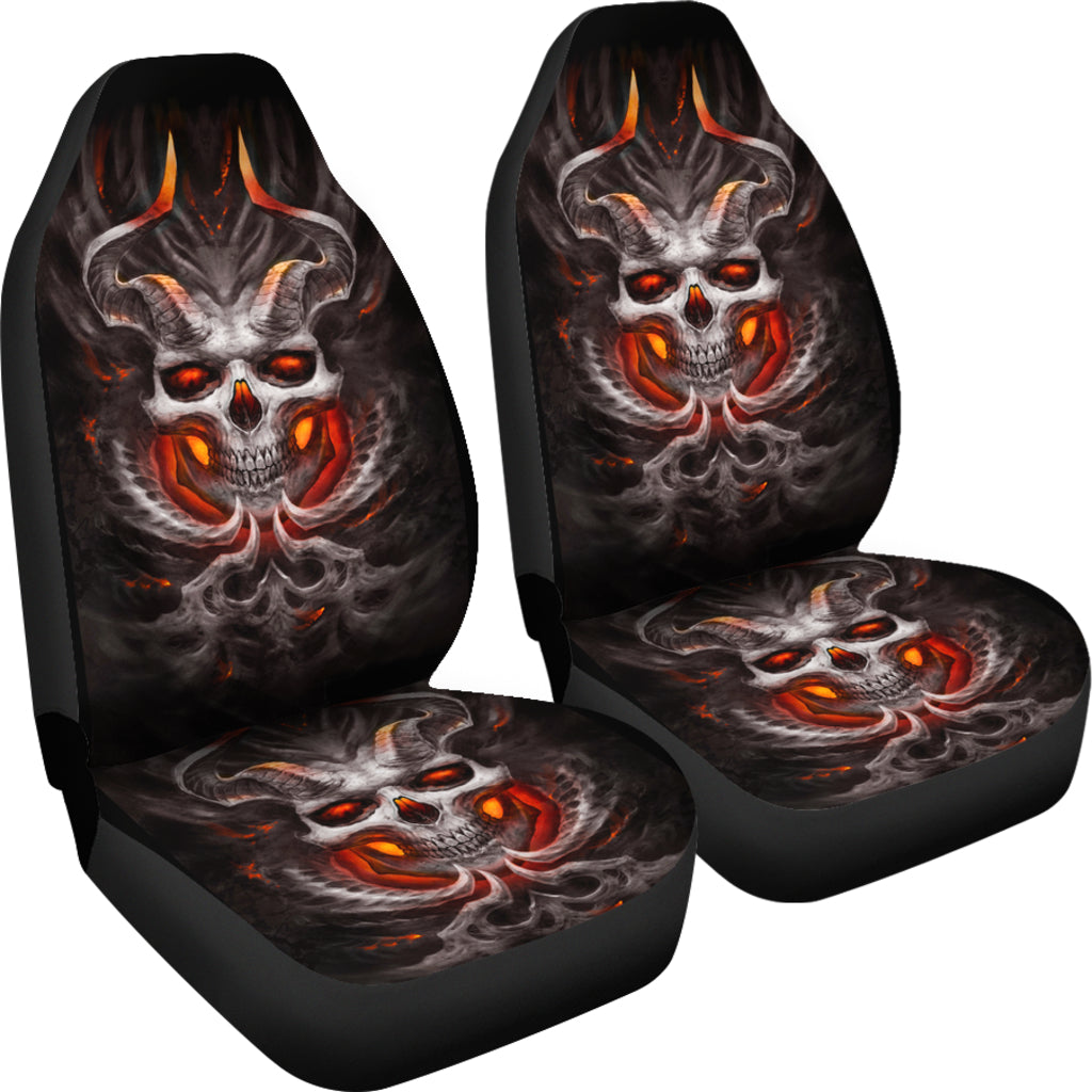 Burning skull - Seat covers for car