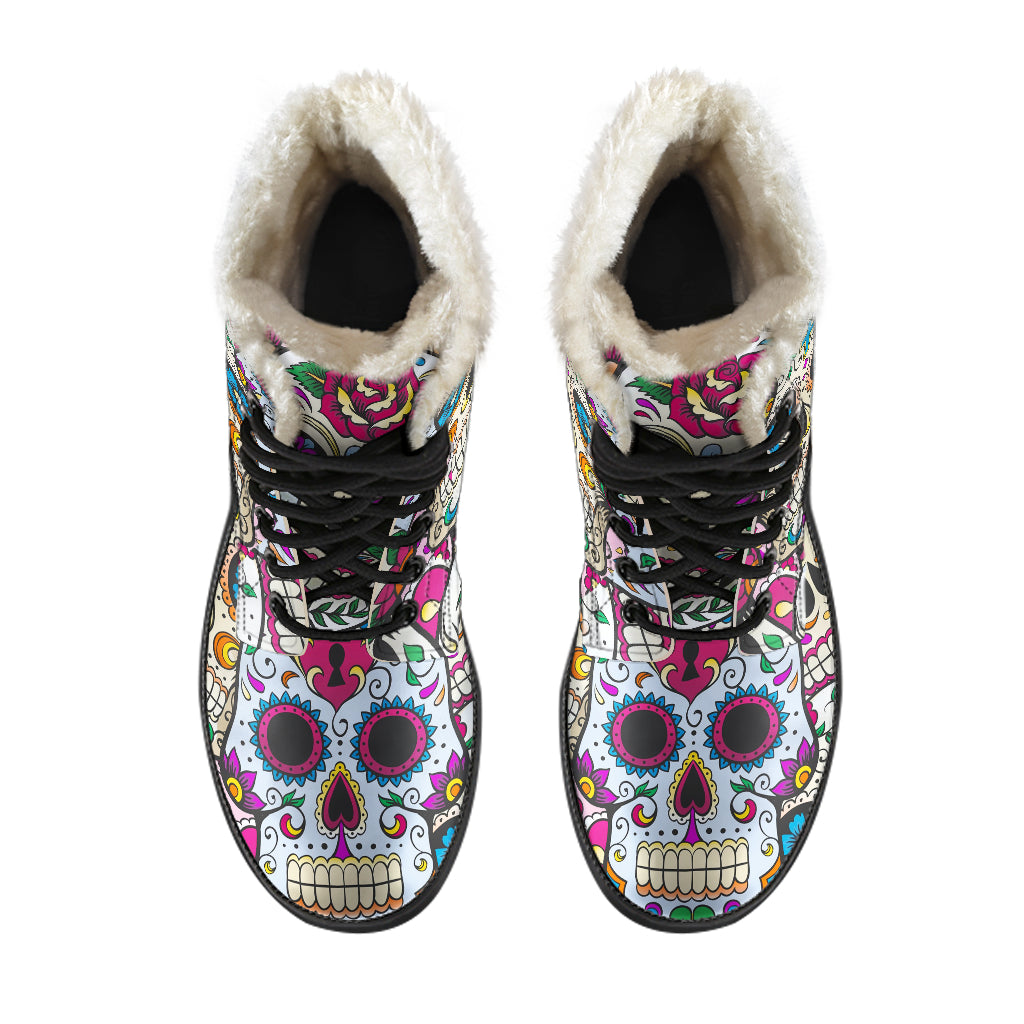Sugar skull women Winter boots