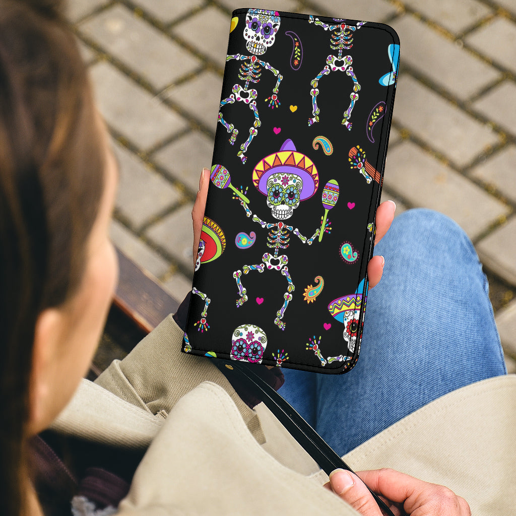 Day of the dead clutch purse