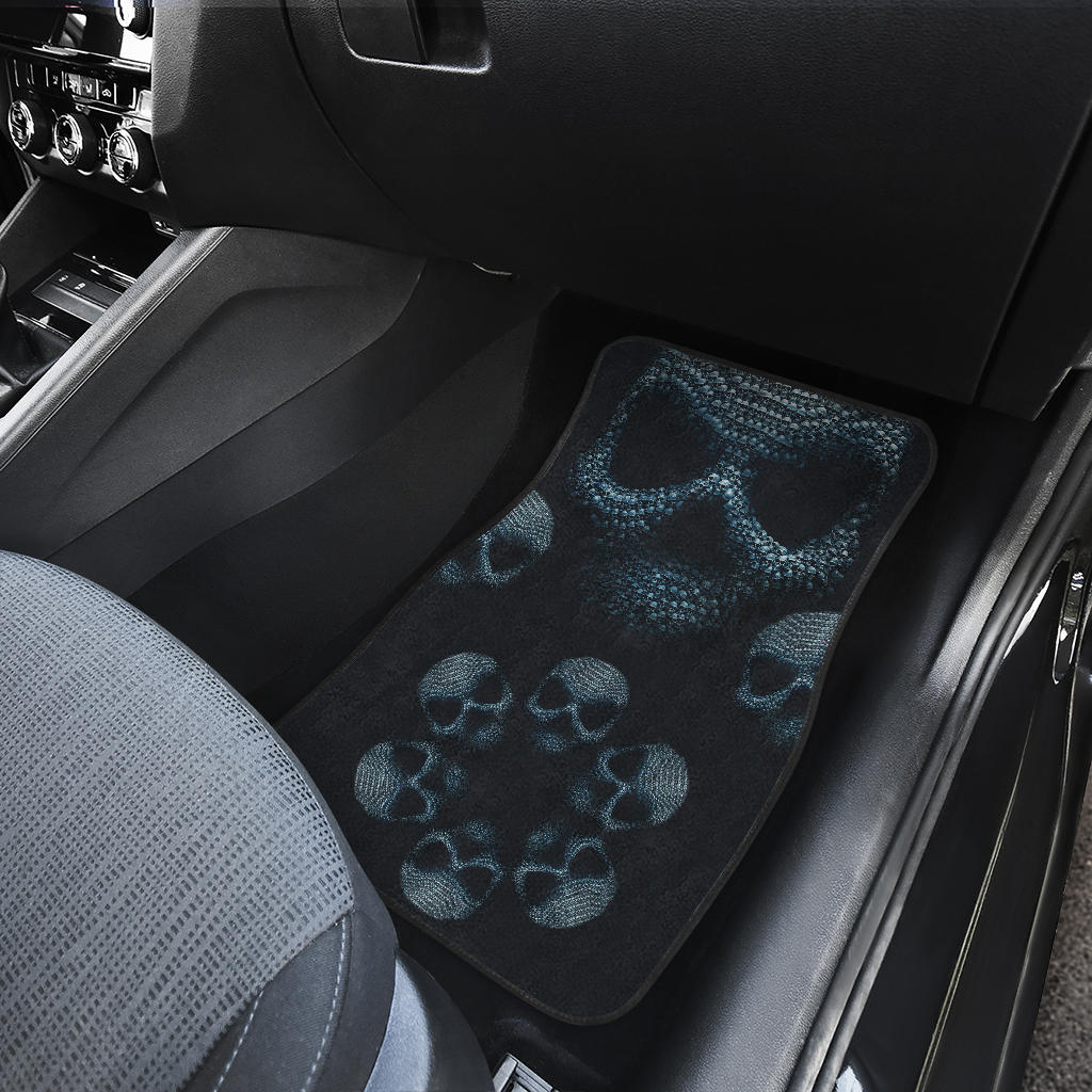 Set of 4 pcs skull car mats