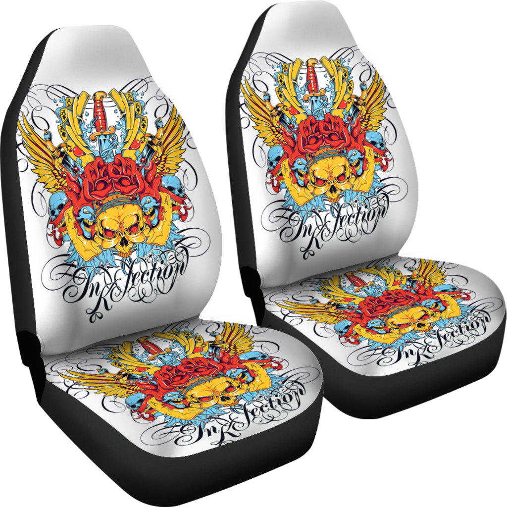 Seat cover - skull wings
