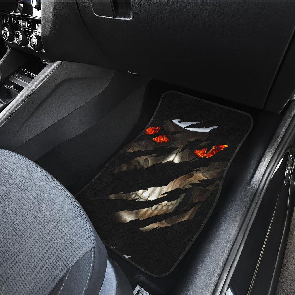 Set of 4 pcs grim reaper skull car mats