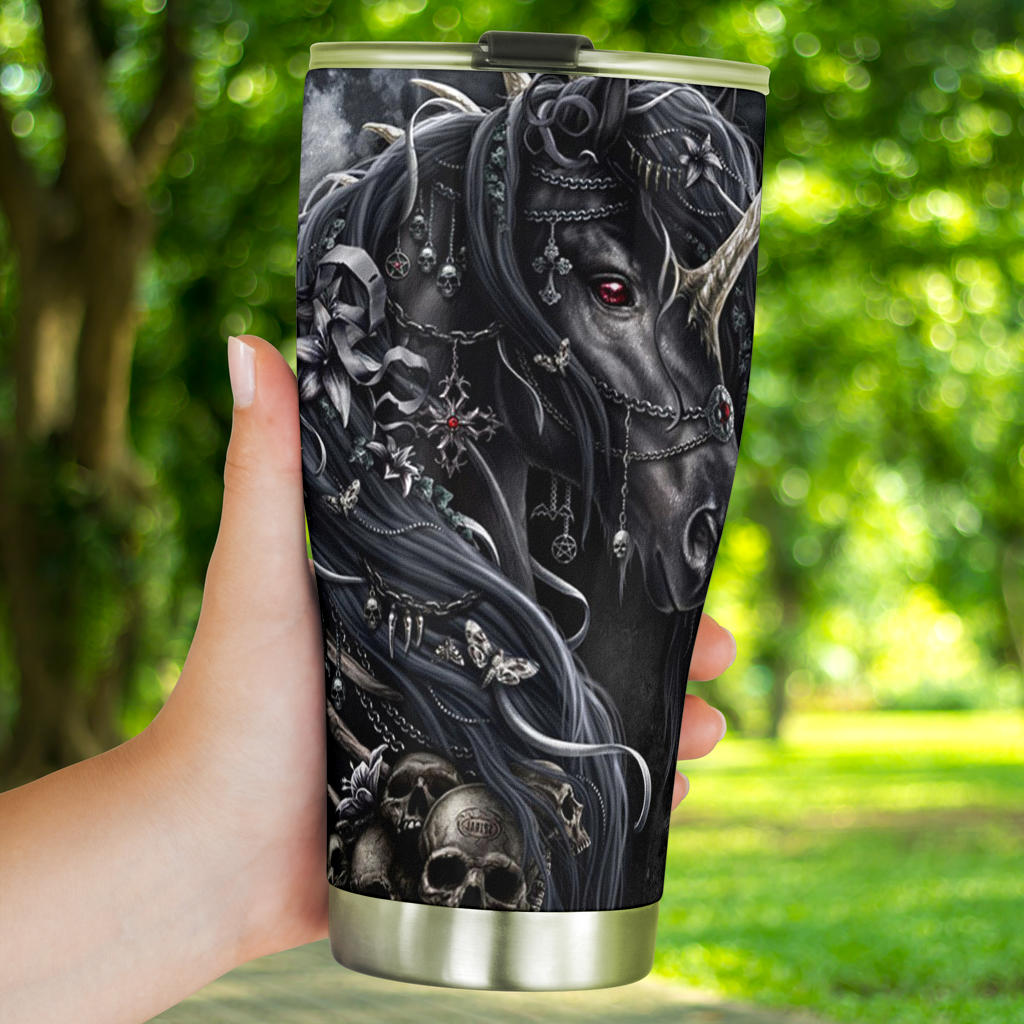 Skull horse tumbler cup