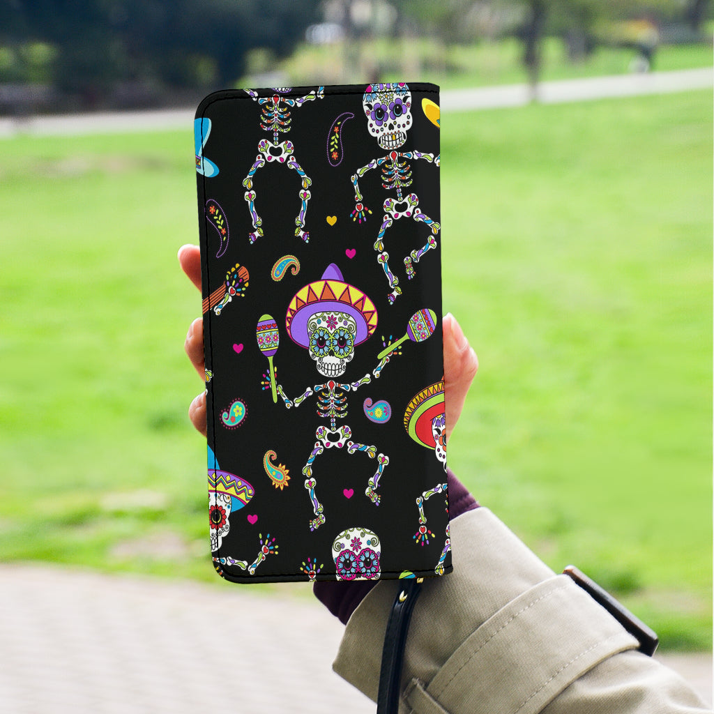 Day of the dead clutch purse
