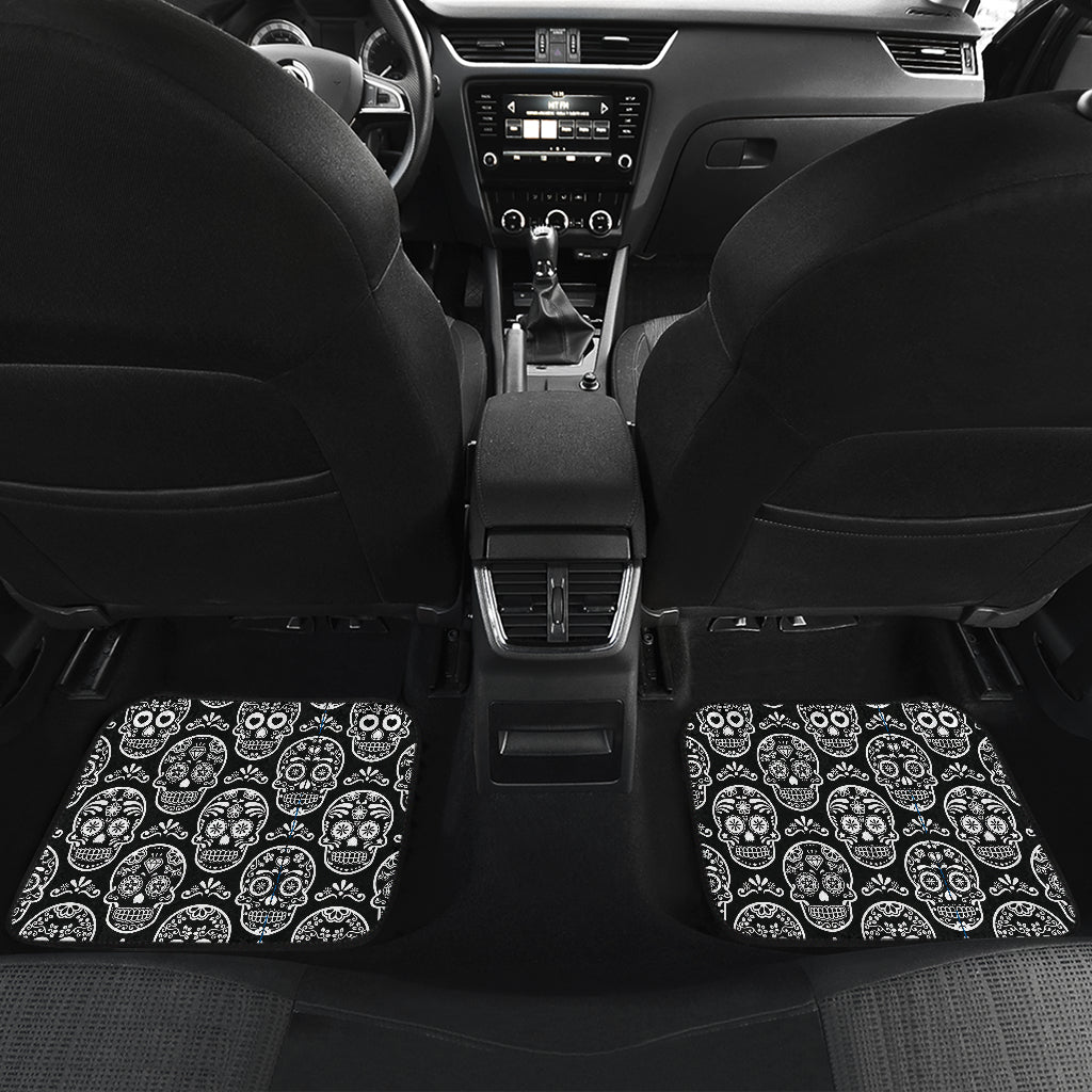 Set 4 pcs sugar skull car mats
