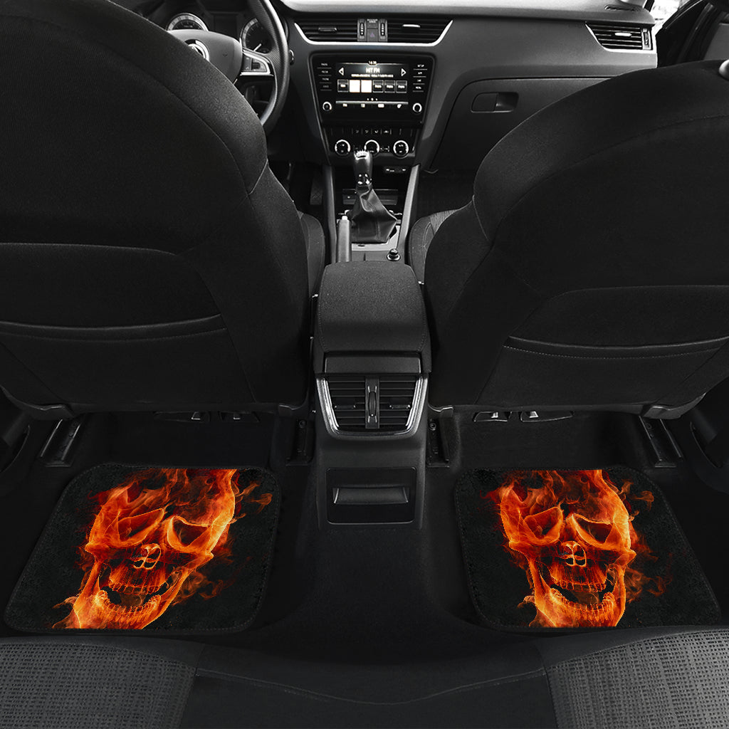 Set of 4 pcs skull car mats
