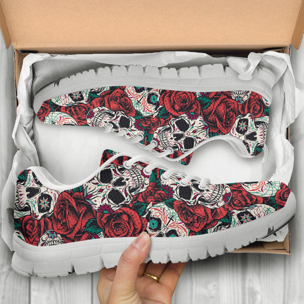 Black sugar skull sneakers